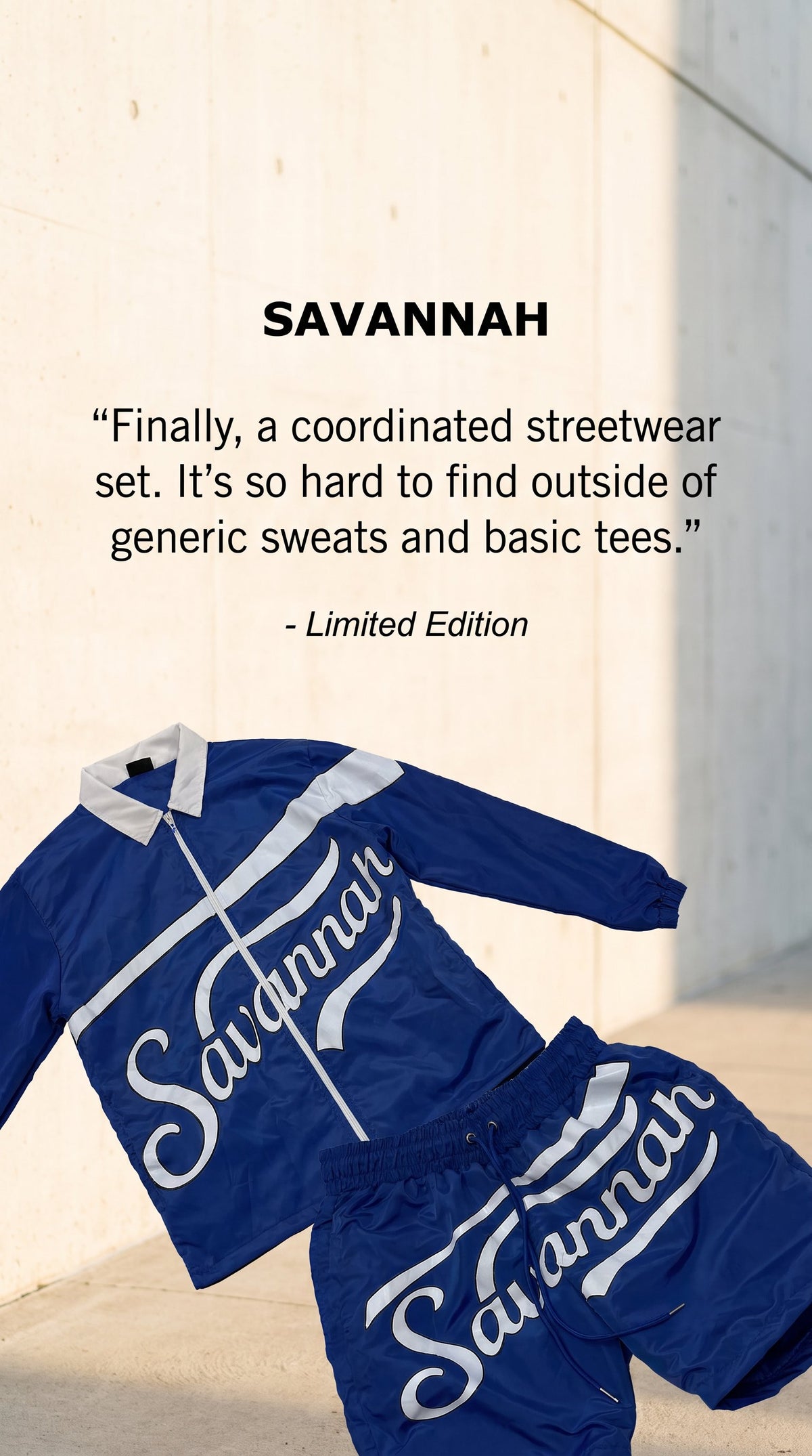 Savannah Limited Edition Windbreaker Breaker Collection